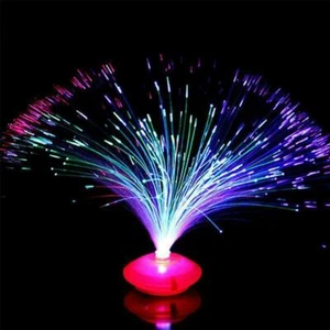 LED Multi Colour Changing Fibre Optic Fountain Night Lamp Decoration D1V5 T2A6 - Picture 1 of 9