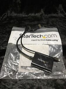 StarTech Display Port to VGA Adapter with Audio, DP to VGA Converter Black