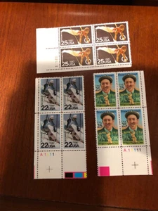US Plate blocks, Sports: Downhill Ski, Golf, & Gymnastics. - Picture 1 of 1
