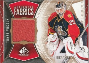 TOMAS VOKOUN 2009-'10 SP-GAME-USED AUTHETIC FABRICS GOLD PARALLEL 2/100