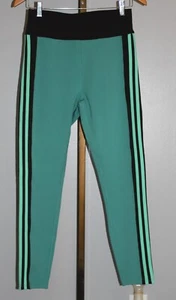 Pop Fit Coastline Leggings Large Black/Jungle Green/Sea Green Pockets USED EX - Picture 1 of 12
