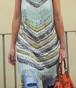 ZARA SORT DRESS TASSEL FRINGE EMBELLISHED SEQUINNED PARTY DRESS NEW - Picture 1 of 12