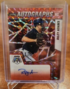 Riley Adams 2022 Mosaic Red Auto Rookie Autographs Nationals - Picture 1 of 2
