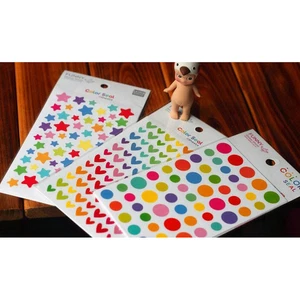 12 Sheets Rainbow Heart Sticker Diary Planner Journal Scrapbook Decor Ablums Dyu