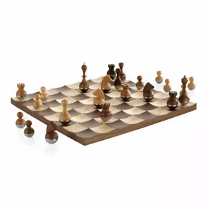 Tablero de ajedrez oscilante juego de ajedrez mesa de ajedrez decoración cóncava - Imagen 1 de 1