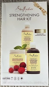 Shea Moisture Strengthening Hair Kit Comb NEW IN BOX 8oz 6oz Jamaican Castor - Picture 1 of 3