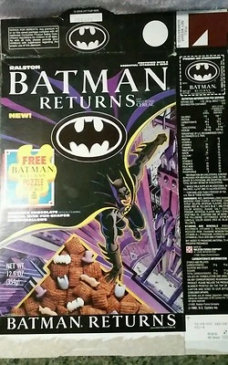 Caja de cereales Batman Returns aplanada Ralston 1992 Foto 1 de 2