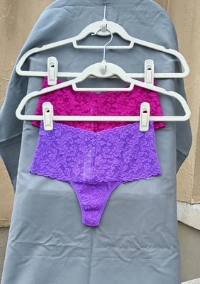 Tanga Retro de Hanky Panky (juego de dos), OS, color magenta y púrpura, Nuevo Foto 1 de 4