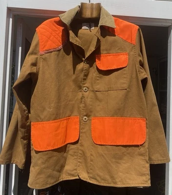 De Colección SafTBak Lona Naranja Tierras Altas Pájaro Pequeño Juego Caza Chaqueta Abrigo Altoona Foto 1 de 4