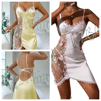 Lingerie feminina sexy com cadarço gola V babydoll roupa de dormir alça roupa de boudoir - Imagem 1 de 4