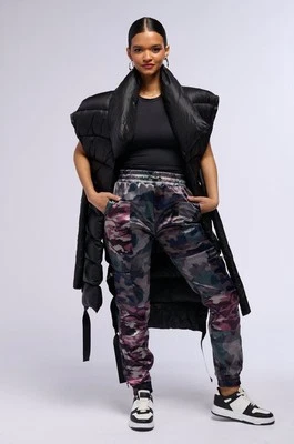 Joggers para mujer Maniere De Voir coloridos satinados cargo retazos camuflaje UK6/US2 $165 Foto 1 de 4