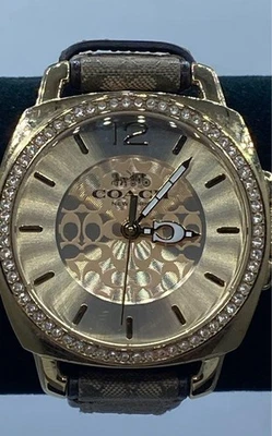 Women's Coach NY 34mm WR30M Designer Quartz Stainless Steel Watch 43g - Image 1 of 4