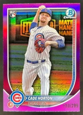 2025 Bowman Chrome Cade Horton RC Fuchsia Refractor Rookie #153/299 Cubs - Image 1 of 2