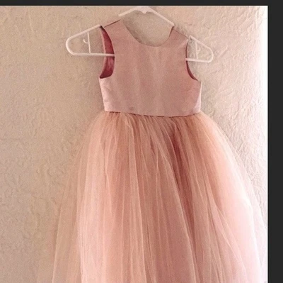 Girl’s Pink Satin Tulle Princess Costume/Dress Size 6 NWOT - Image 1 of 4