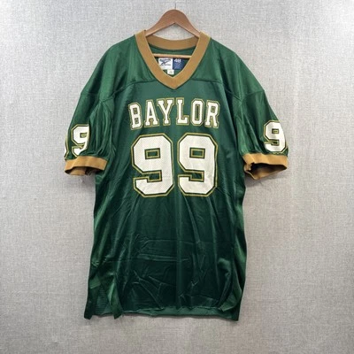 ВИНТАЖНАЯ мужская футбольная футболка Reebok Baylor Bears 48 зеленая команда NCAA выпущена в США - Изображение 1 из 4