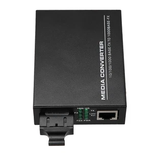 EU Plug Carrier Class Gigabit 100-250V Dual Fiber Single Mode SC Fiber Optic NEW - Afbeelding 1 van 10
