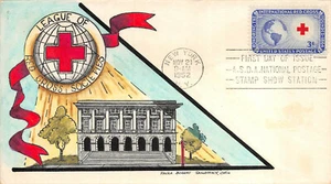 1016 3c Red Cross unlisted, Paula Bogert original (Knoble cachet Artist [831867] - Picture 1 of 1