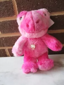 Build A Bear Mini Pink Dye Frog 9" Plush- Hello Kitty Charm Necklace - Picture 1 of 5