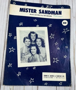 Mister Sandman Chordettes Sheet Music Piano Voice Ukulele Pop - Picture 1 of 3