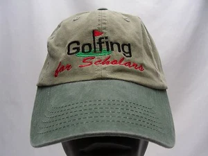 GOLFING FOR SCHOLARS - EMBROIDERED - ADJUSTABLE STRAPBACK BALL CAP HAT! - Picture 1 of 7