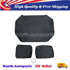 For PRE-2000 DS Golf Cart 82-00 3pcs Club Car Front Seat Cover Leather Black