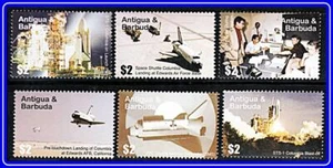 ANTIGUA Y BARBUDA = TRANSBORDADOR ESPACIAL x6 ESTAMPILLAS MNH ** - Imagen 1 de 1