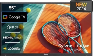 Sylvox 55'' Outdoor TV 4K Smart TV UHD Built in App IP55 Weatherproof Poolpro2.0 - Picture 1 of 7