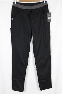 Maevn 6701 Matrix Women's Scrub Pants Jogger Elastic Waistband Black - Picture 1 of 4