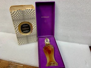 Vintage 1960's Shalimar Extrait Original Velvet Box 1/2 oz RoseBud Glass Stopper - Picture 1 of 7