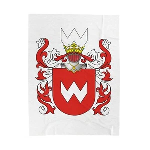 Abdank coat of arms Velveteen Plush Blanket Polish Nobility Kingdom of Poland - Picture 1 of 13