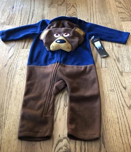 NEU Chicago Bears NFL Baby Kind 12 Monate Pyjama Schläfer Body Fleece Kapuze - Bild 1 von 7
