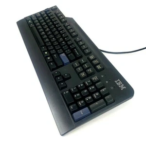 IBM branded KB-0225 PS/2 Wired Keyboard 104 Keys Grey/Black - Works 100% - Picture 1 of 4