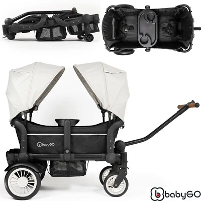 Bollerwagen Buggy Handwagen Zwillingswagen Kinderwagen Strandwagen Cozy Rider - Bild 1 von 4