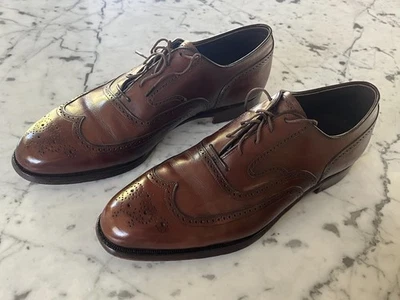 VTG Johnston & Murphy Crown Aristocraft BROWN Oxford Wingtip Shoe 10.5 - Image 1 of 4