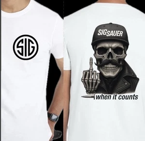 Camiseta Top Personalizada SIG Never Settle Inspirada Gráfica XS-3XL - Imagen 1 de 1