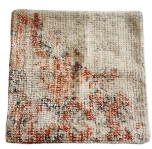 Tapis West Elm en détresse taie d'oreiller 20x20 cuivre blanc luxe résistant - Photo 1/5