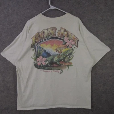 Camisa Ron Jon Surf Shop Para Hombres 2XL Blanca Gráfica Grand Turk Iguana Manga Corta Foto 1 de 4