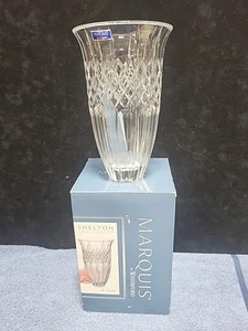 MARQUIS by Waterford Shelton Collection 8” Tall Crystal Vase Germany 151178 - Picture 1 of 5