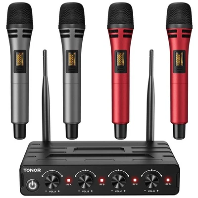 TONOR Mikrofon Kabellos Set  Wireless Microphones dynamisch mit - Bild 1 von 4