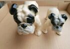 CERAMIC BULLDOG FIGURINES WELL MADE INCISED FOREIGN  Very Nice And COLECTIBLE 