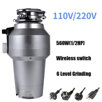 560W Home Kitchen 1200ML Food Waste Disposal Crusher Household Garbage Disposer - Image 1 of 4