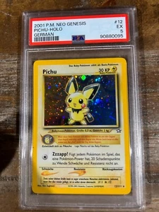 Pokemon 2001 Neo Genesis German PICHU Holo #12 PSA 5 RARE - Picture 1 of 2