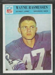 1966 PHILADELPHIA FOOTBALL # 74 WAYNE SASMUSSEN DETROIT LIONS EX/NM - Picture 1 of 2