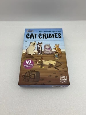 ThinkFun Cat Crimes Juego de Lógica Caja Abierta 40 Crímenes Para Resolver ¡COMPLETO! Foto 1 de 3
