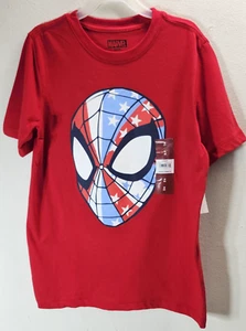 Spiderman Marvel Graphic T-Shirt Boys Size Medium 8 Red Short Sleeve NEW - Picture 1 of 8
