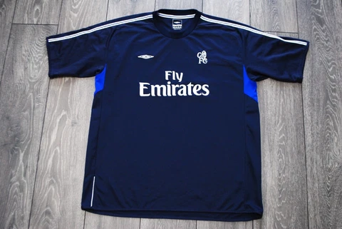 CHELSEA UMBRO TRAINING VINTAGE SHIRT JERSEY 2000S FLY EMIRATES SIZE MENS XXL Cover