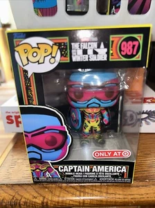 Funko Pop! Vinyl: Marvel - Captain America (Black Light) - Target Exclusive NEW - Picture 1 of 1