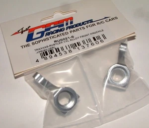 TRAXXAS ELECTRIC RUSTLER & SLASH 2WD GPM SILVER ALUMINUM FRONT KNUCKLE  RUS021 - Picture 1 of 1