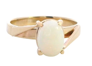 Captivating Handmade 9ct Gold Opal Ring - Mesmerizing Play-of-Colour - Picture 1 of 18