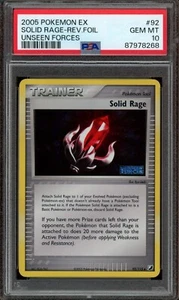 Pokemon PSA 10 Gem Mint EX Unseen Forces Reverse Holo Solid Rage 92/115 (MD) - Picture 1 of 2